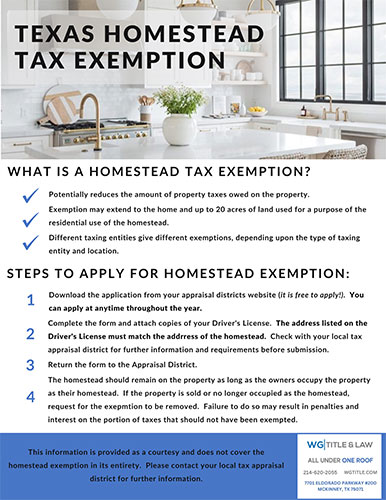 Texas Homestead Tax Exemption