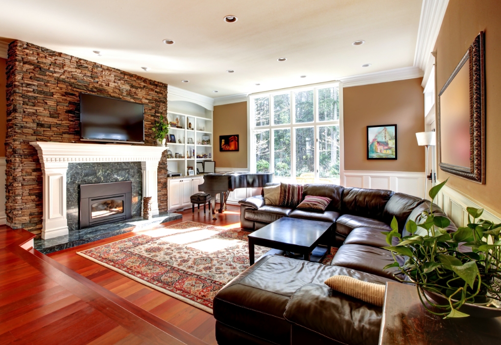 Luxury living room with stobe